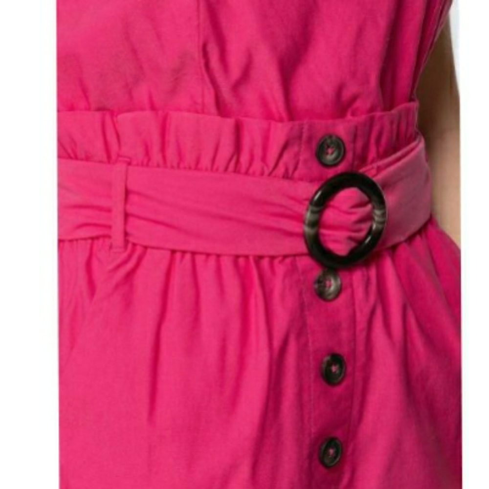 Utility Chic Hot Pink Romper - Picture 5 of 7